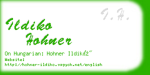 ildiko hohner business card